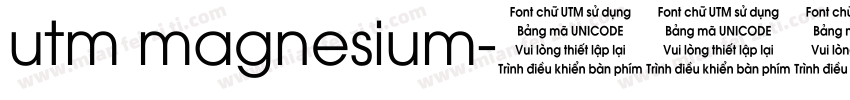 utm magnesium字体转换